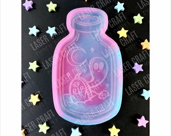 Halloween Bottle Silicone Mould for wax melts, resin and more