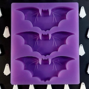 Bat 3 Cell Silicone Mould for wax resin soap etc