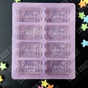 Love Token 8 Cell Silicone Mould for wax resin soap