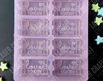 Love Token 8 Cell Silicone Mould for wax resin soap