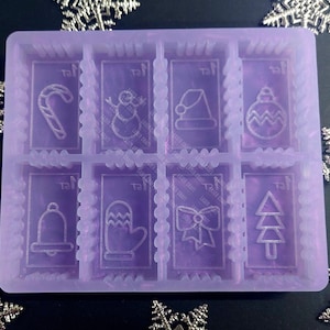 Christmas Stamps Silicone Mould for wax melts, resin and more