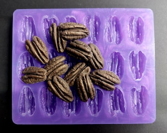Realistic Pecan Nut 18 Cell Silicone Mould for wax resin soap etc