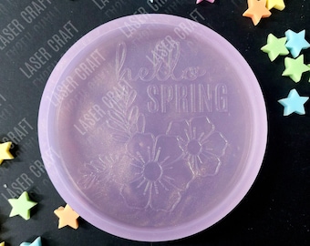 Hello Spring Disc Silicone Mould for wax resin soap