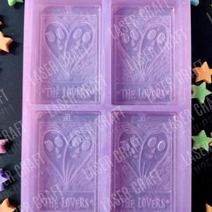 The Lovers 4 Cell Silicone Mould for wax resin soap