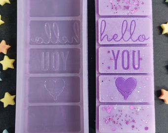 Hello You Silicone Snap Bar Mould for wax