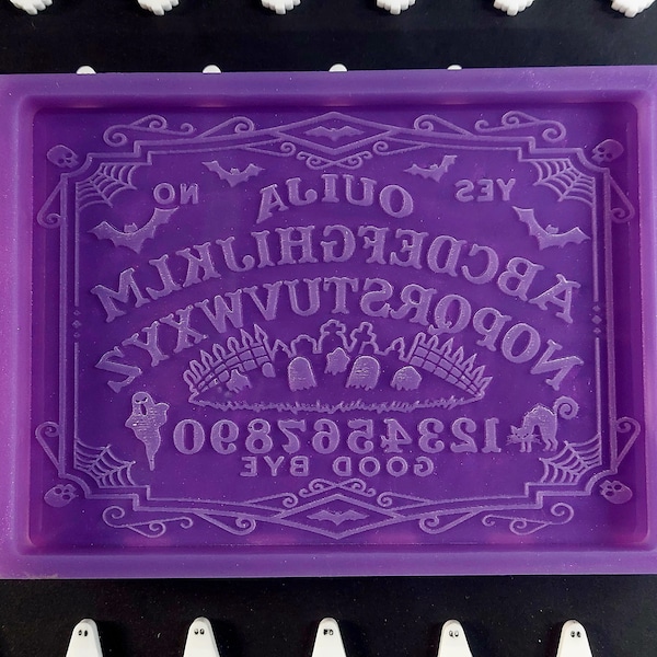 Ouija Board Silicone Mould for wax resin soap (small slab)