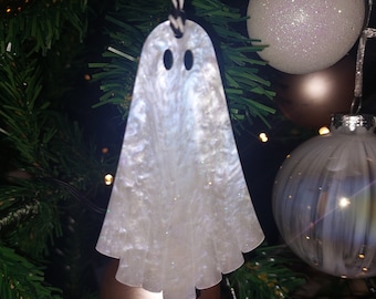 Ghost Christmas/Halloween Tree Acrylic Ornament