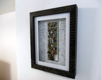 Framed Circuit Board Wall/Desk/Table Art - Circartry No: 6