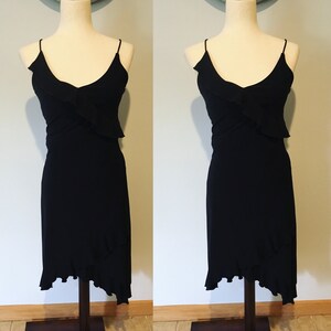 Y2K Black Ruffled Tank Dress Size Small Ruffled Dress Vintage Black Dress Vintage Little Black Dress Ruffled Dres Cute Dress Gradution Dress