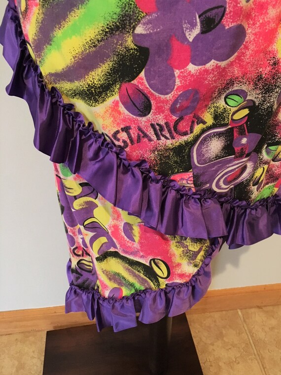 Deadstock  80's Colorful Novelty Dress Large- Med… - image 6