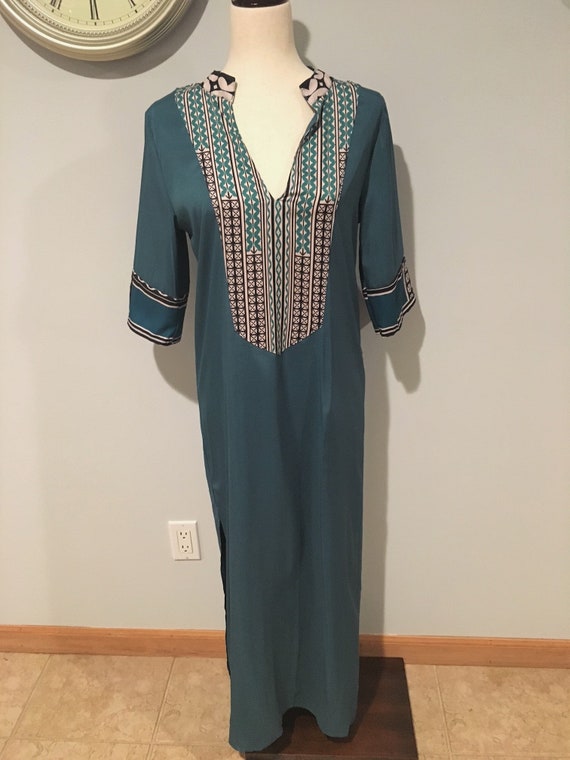 Vintage Geometric Printed Kaftan Multi-Colored Ka… - image 2