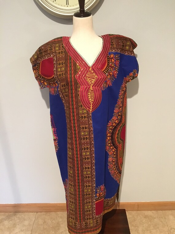 Vintage Beautiful Bohemian Kaftan Dress Ethnic Pr… - image 2