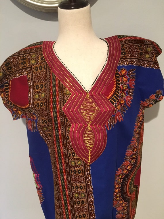 Vintage Beautiful Bohemian Kaftan Dress Ethnic Pr… - image 3