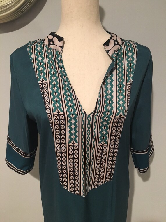 Vintage Geometric Printed Kaftan Multi-Colored Ka… - image 4