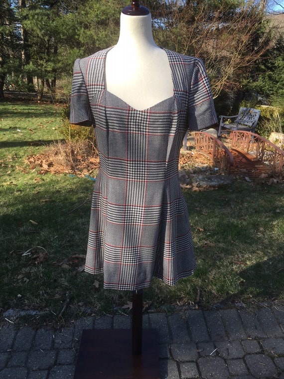 90's Plaid Dress Vintage Plaid Dress Size Medium … - image 8