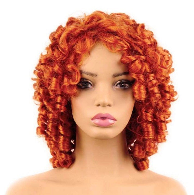 Mens best sale orange wig