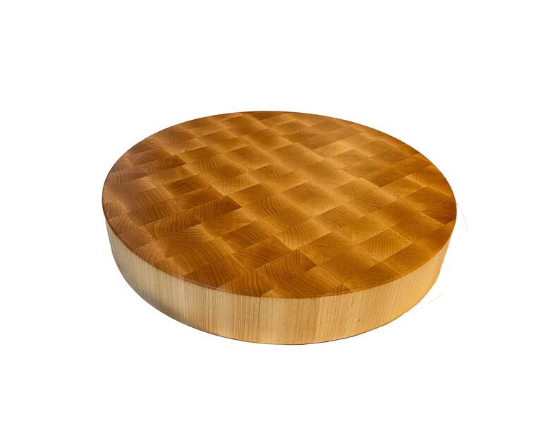Round End Grain Maple Chopping Block Cutting Board 15dia. X 2 1/4 Etsy