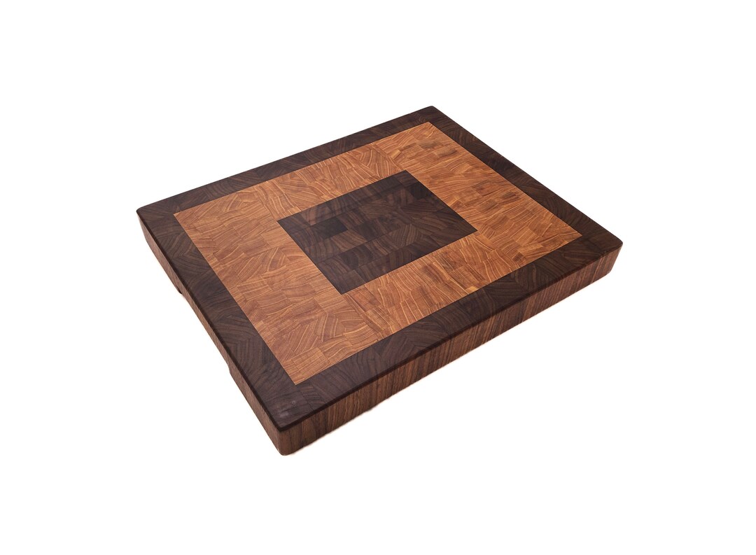 Custom Walnut and Elm End Grain Cutting Board Green Ridge Etsy