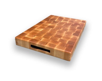 Maple Chopping Block End Grain Cutting Board Reversible Butcher Block Wood Chop Block