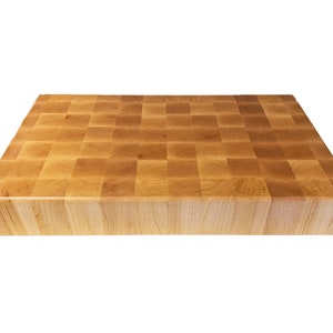 Maple End Grain Chopping Block Thick Wood Cutting Board Large Maple Butcher Block With Feet