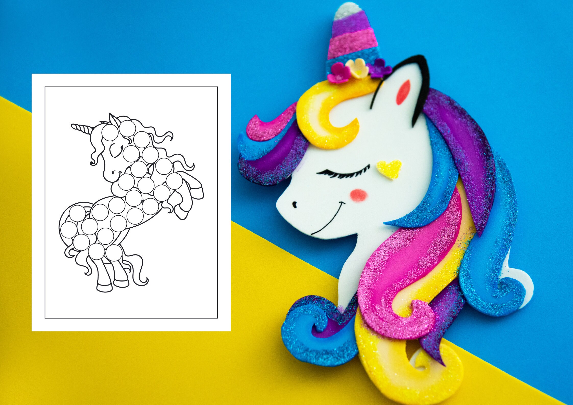 Unicorn Dot Marker Coloring Pages 20 Printable Pages Etsy Australia