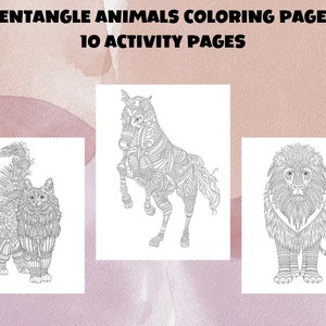 Zentangle Animale - Libro da colorare per adulti - Disegni animali per il  relax con alleviare lo stress (Paperback)