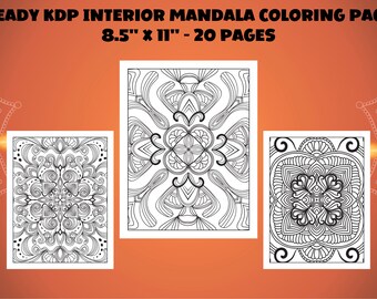 Mandala Coloring Book: 20 Stress Relief Pages (PDF Download)
