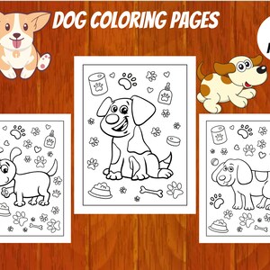 Dibujos de Perros para Colorear, Diseños Divertidos con Perros, Cachorros para Niños, Regalo Perfecto para Amantes de los Cachorros para Niños y Niñas