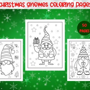 Christmas Gnomes Coloring Pages, 50 Printable Pages, Fun and Creative Coloring Book for the Holidays, It's a Gnome Christmas