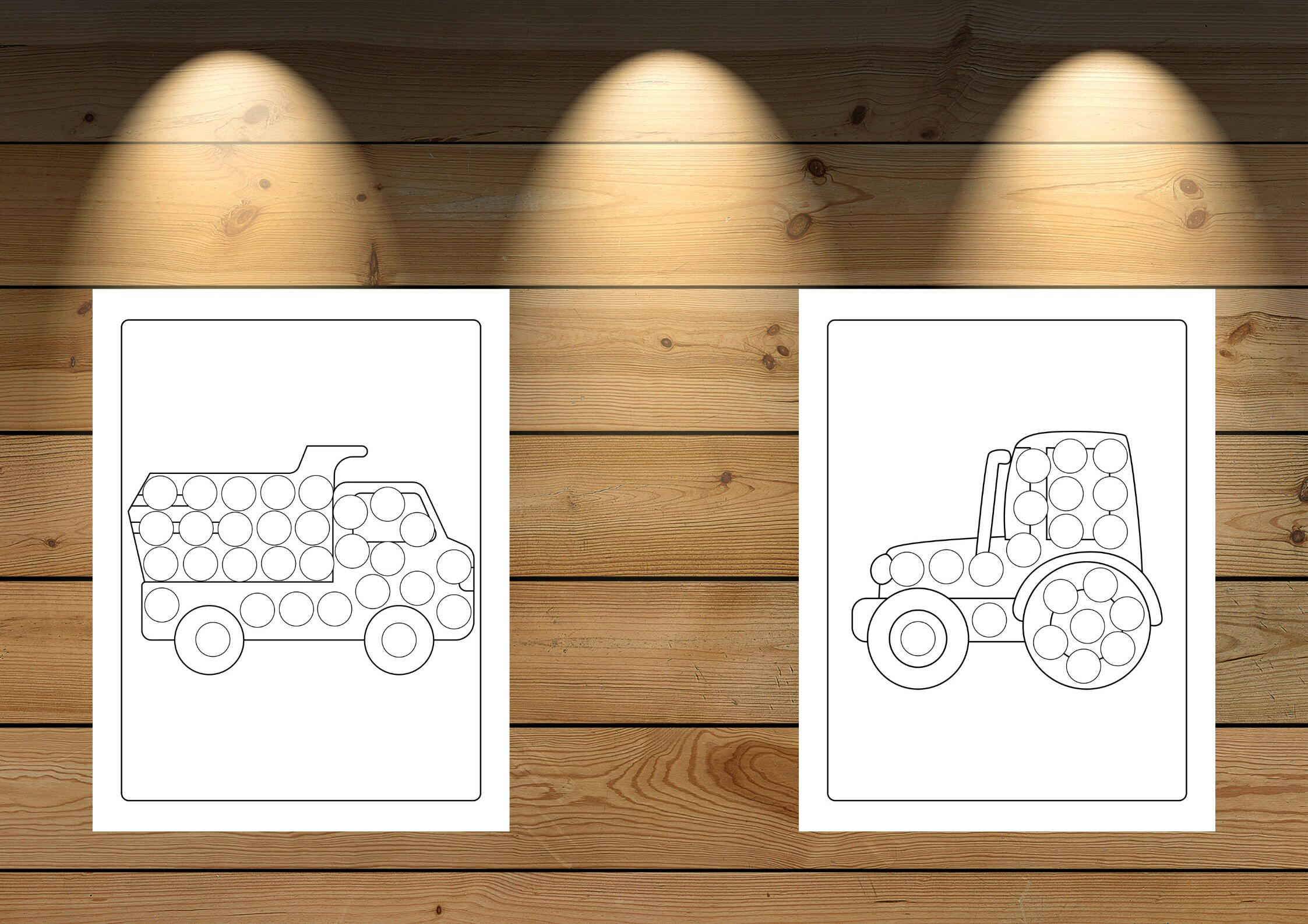 Mighty Trucks, Cars and Vehicles Dot Markers Activity Book for Kids ...