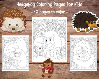 Hedgehog Coloring Pages - 10 Printable Designs (PDF Download)