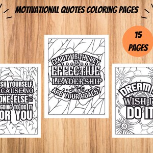 Motivational Quotes Coloring Pages, Motivational Quotes for Good Vibes, Positive Affirmations and Stress Relaxation