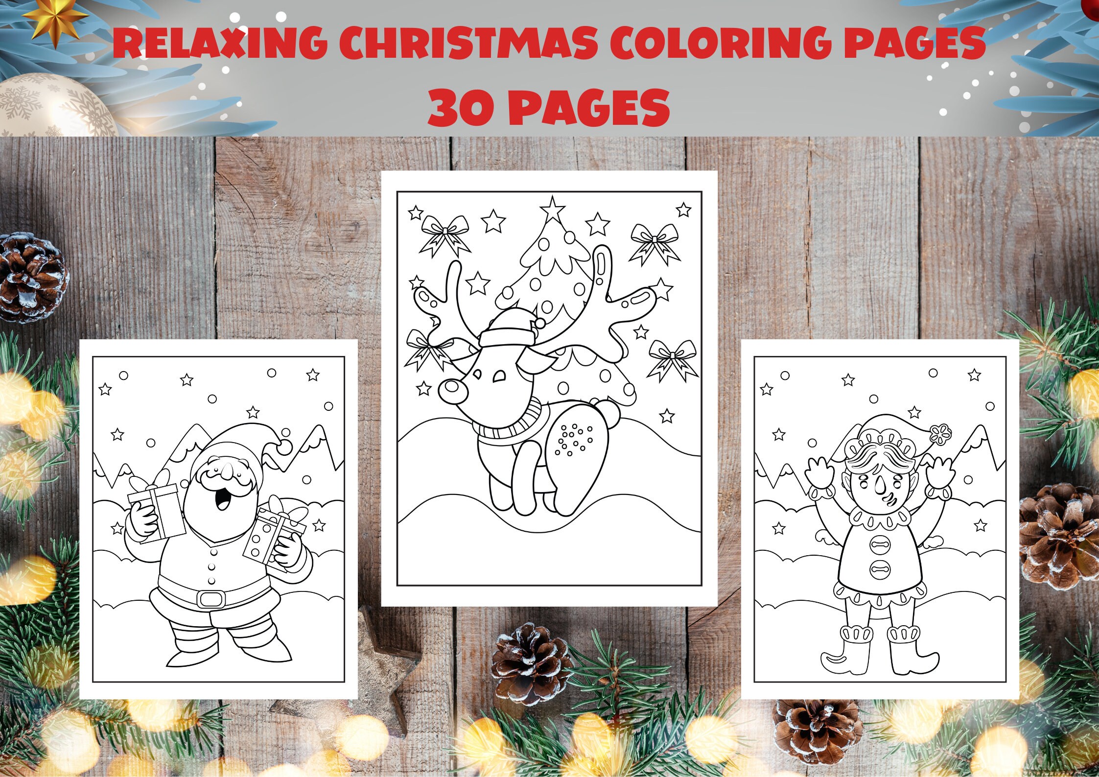 Coloring Book for Adults | Relaxing Winter: A Stress Relieving Coloring  Books for Adults Featuring Relaxing Winter Scenes, Beautiful Christmas  Scenes