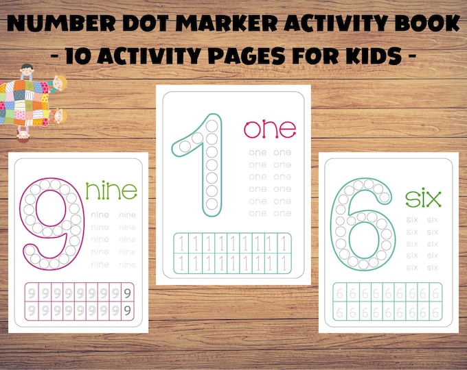 Color by Number Dot Marker Printable - Zahlenlernen Dab a Dot Malseiten ...