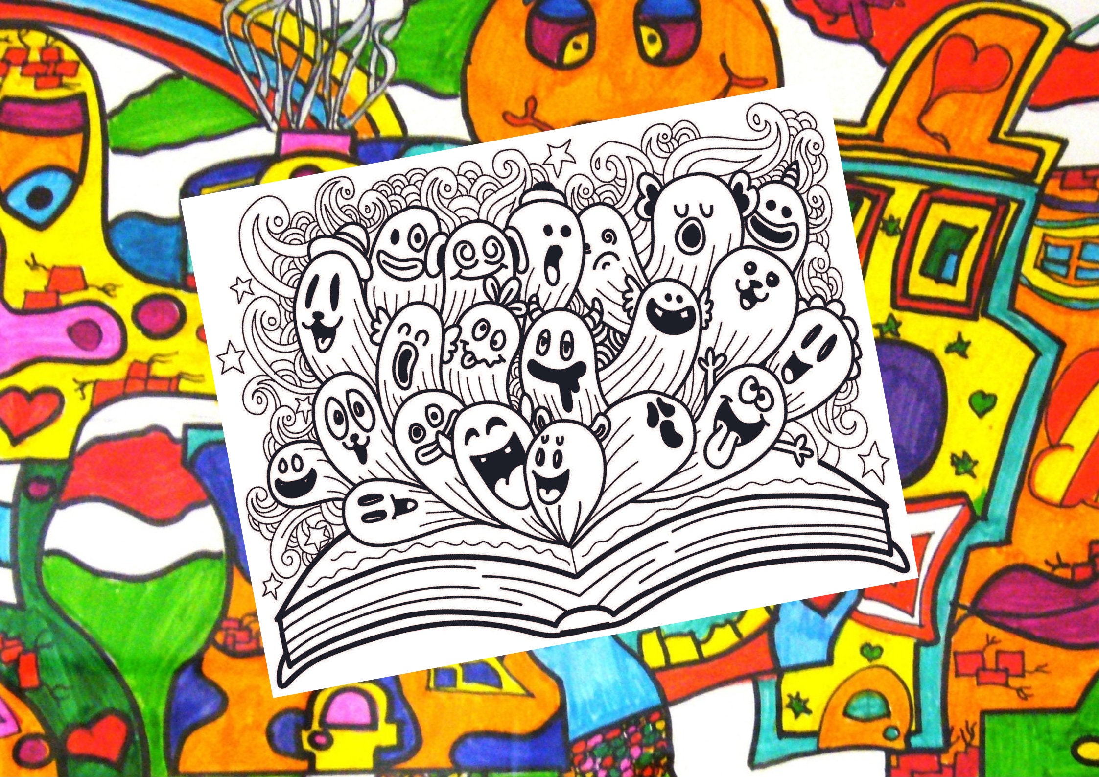 Doodle Coloring Pages for Adults 27 Printable Pages Cute - Etsy