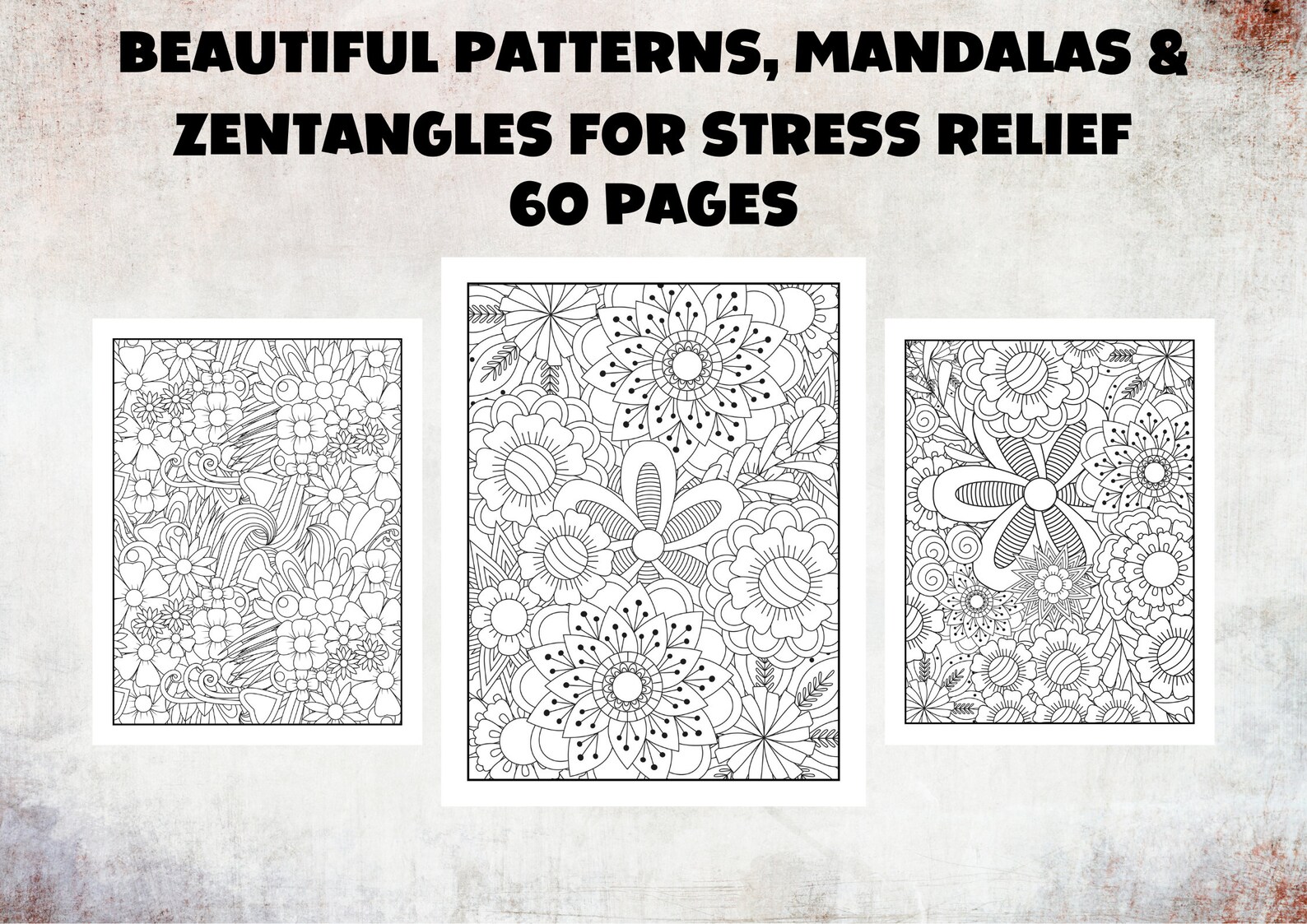 Amazing Patterns Adult Coloring Book, Beautiful Patterns, Mandalas ...