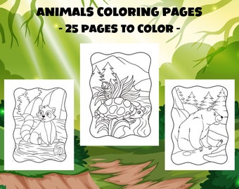 Zoo Animals Coloring Pages: 25 Printable Wild Animal Designs (PDF)