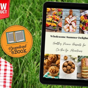 Healthy Summer Desserts for Picnic eBook PDF, Digital Download Picnic Guide, Outdoor Recipe ebook