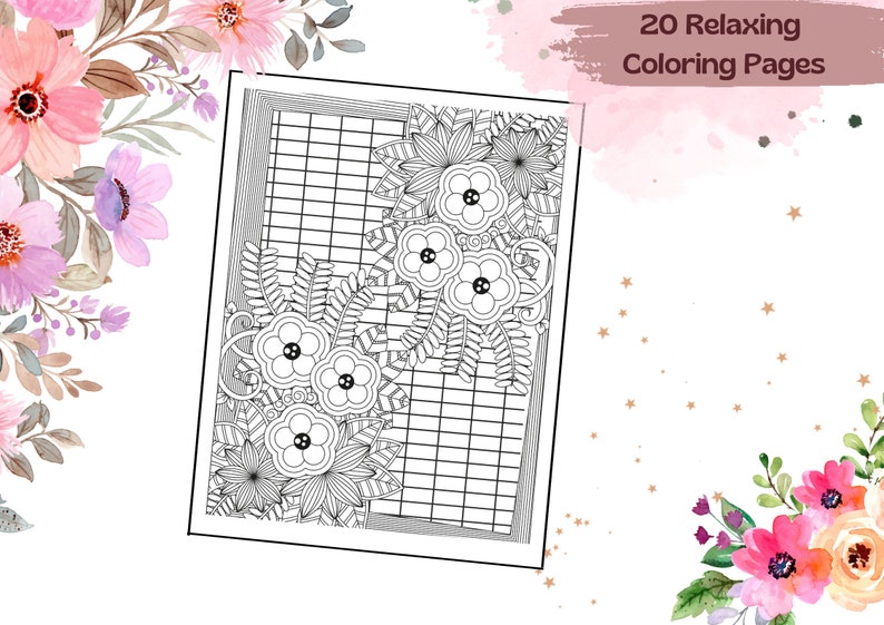 Printable Floral Coloring Pages Floral Art Coloring Book Flower