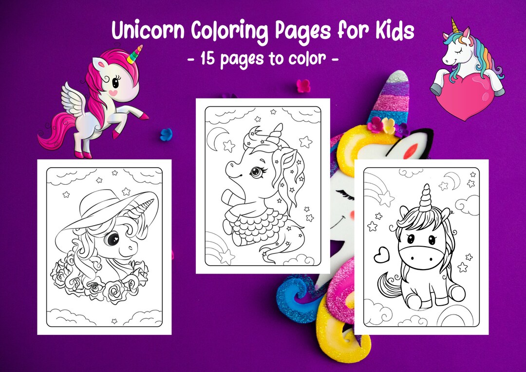 15 Unicorns Printable Coloring Pages for Kids Boys and Girls - Magical ...