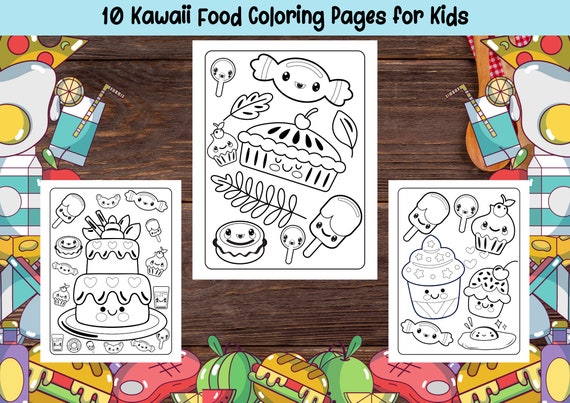 Food Coloring Pages for Kids Boys and Girls  10 Printable