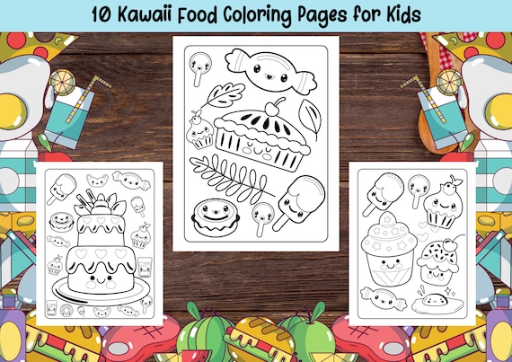 Food Coloring Pages for Kids Boys and Girls  10 Printable