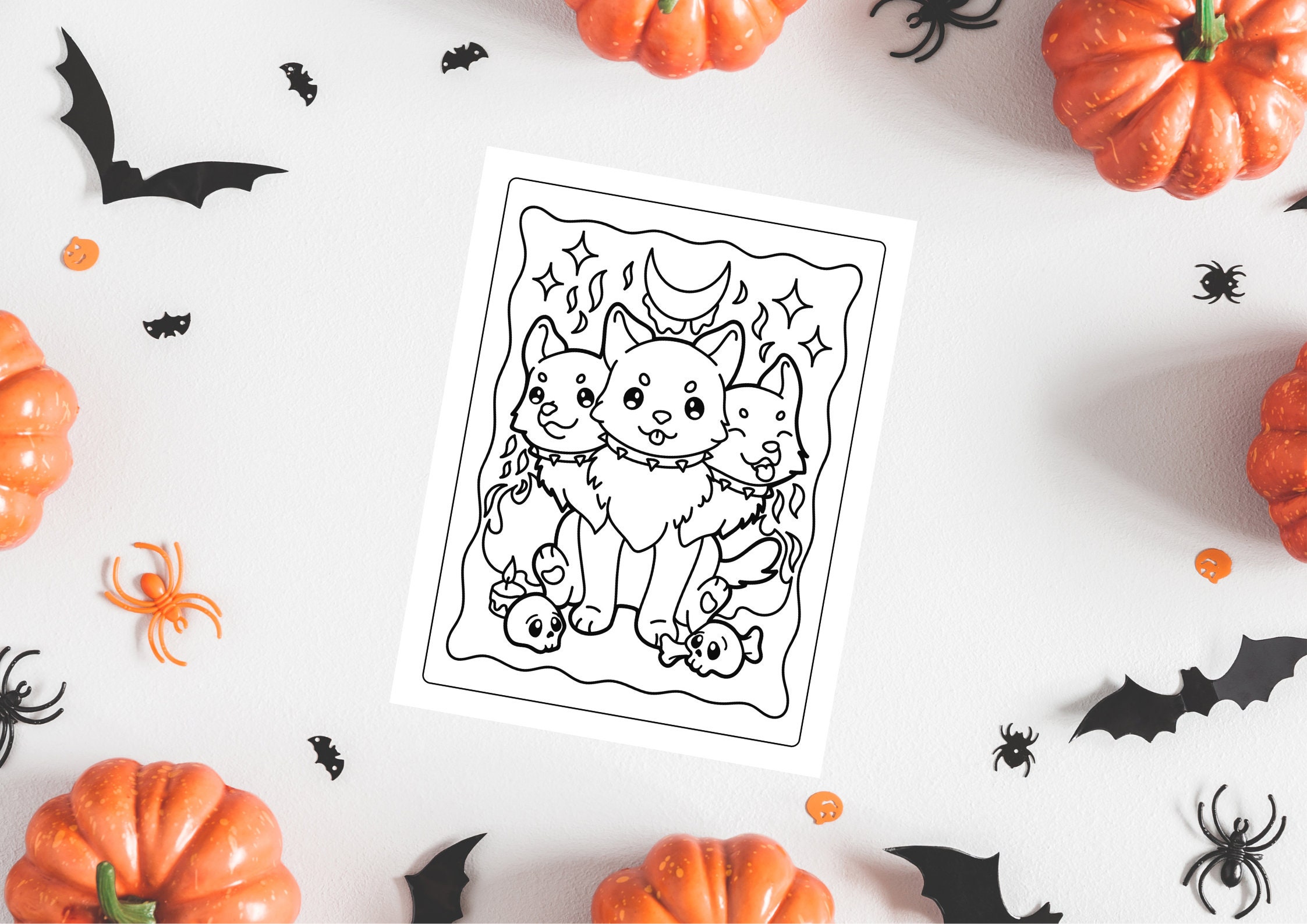 Halloween Graffiti Malbuch Für Erwachsene & Kinder - über 30 Gruselige Motive Zum Ausmalen