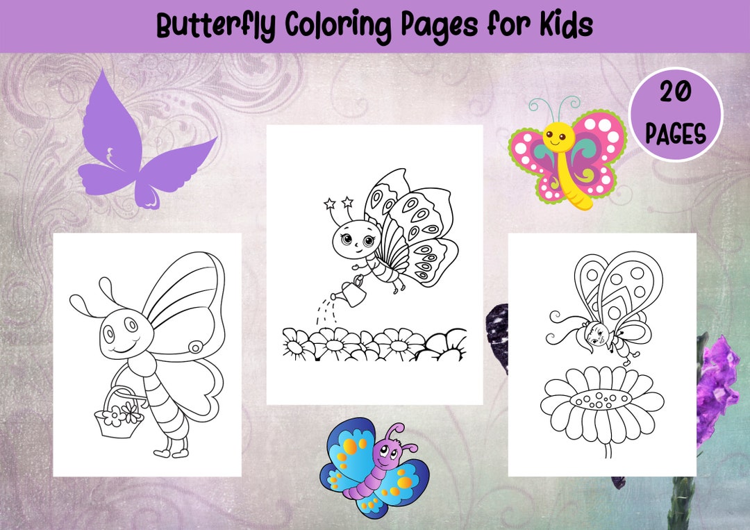 20 Butterfly Printable Coloring Pages for Kids Boys and Girls ...