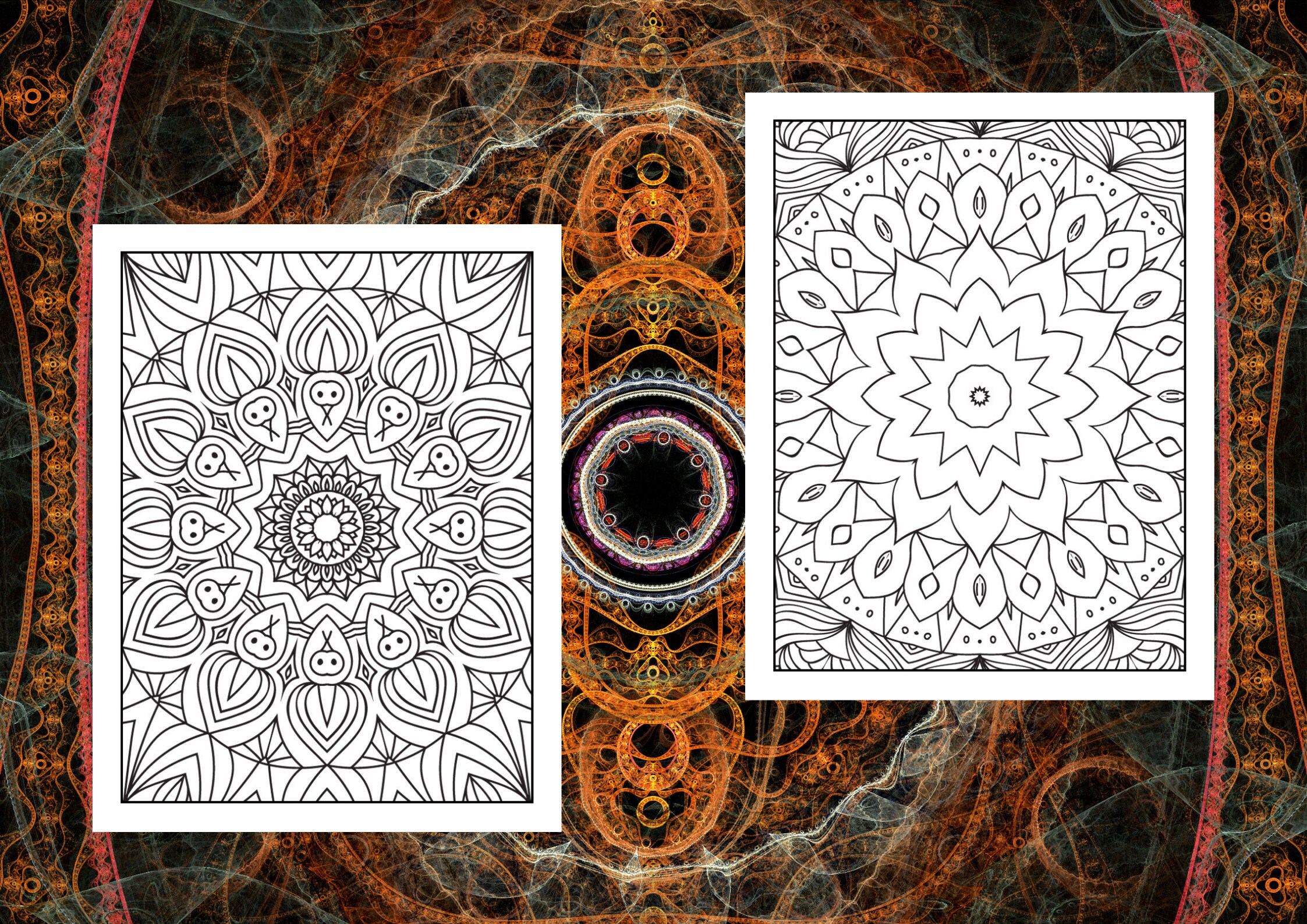 100 Mandala Coloring Pages: Stress Relief for Adults (PDF Pattern) - Etsy