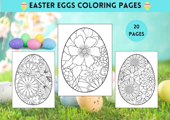 Easter Eggs Coloring Pages 20 Printable Pages Easter Eggs