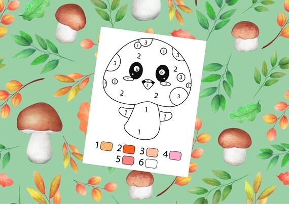 Mushrooms Coloring Pages Kids Stock Illustration 2364598721 | Shutterstock