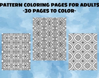 30 Patterns Coloring Pages for Adults, Kids, Teens - Beautiful Pattern Designs for Stress Relief, Relaxation, and Creativity