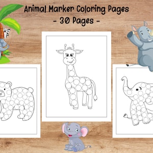 Dot Markers Activity Book Animals: Coloring Book for Kids, Toddlers,  Preschooler, Boy, Girl, Ages 1-3, 2-5-Dot Paintings, Easy Guided Big Dots-Great  F (Paperback)