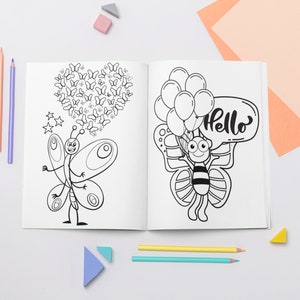 Butterfly Coloring Pages for Kids, 23 Beautiful Butterfly Printable Pages for Coloring, Kids Coloring Book, Digital Instant Download